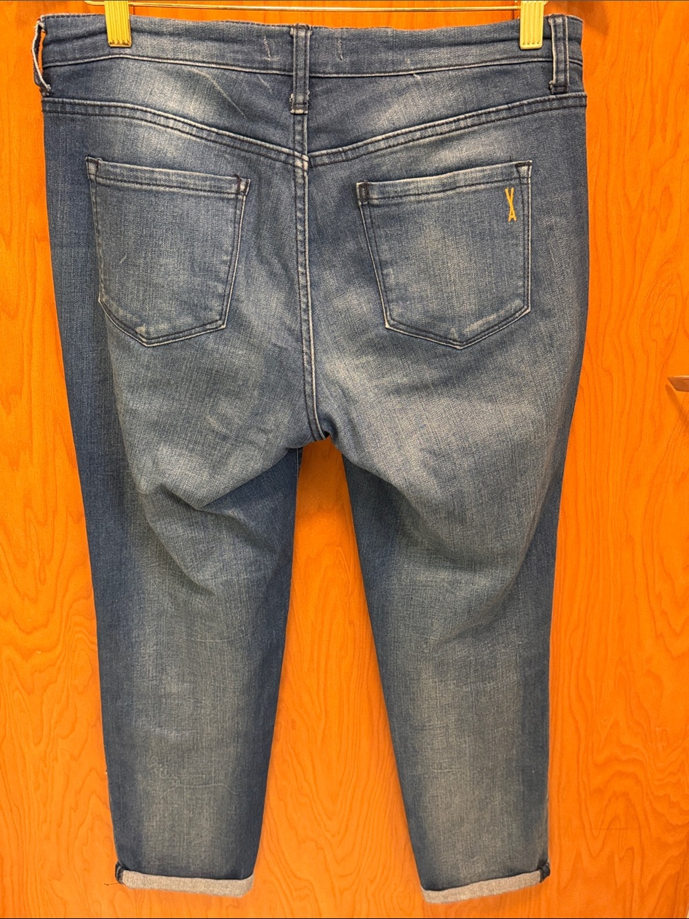 🌺🌺🌺BOGOHO🌺🌺🌺Vintage America Blue Embroidered Floral Ankle Jeans-4 - Picture 8 of 12
